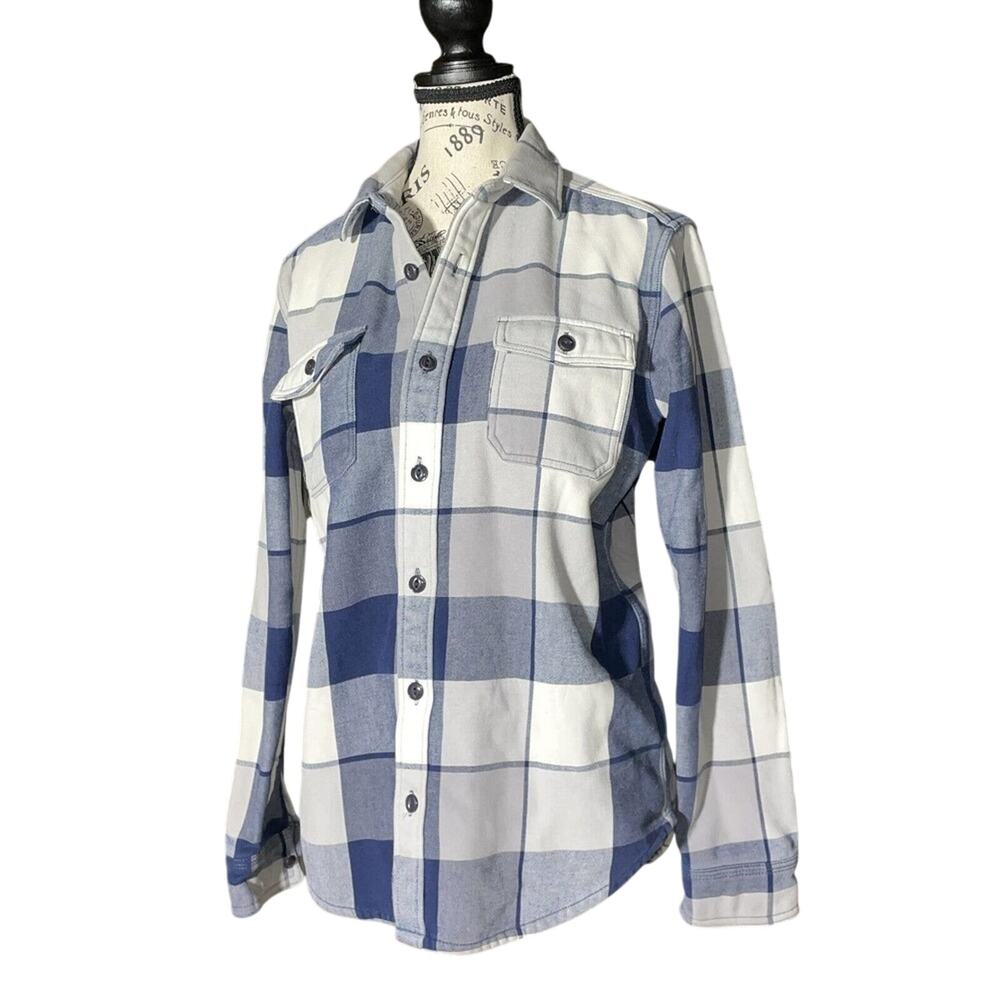 Aeropostale Fleece Lined Blue and Gray Fleece Lined Women's S Button up Shirt